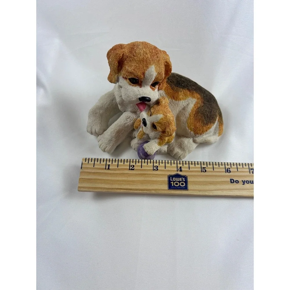 Vintage Mother Puppy Dog‎ Music Box Figurine Plays Baby Mine Beagle Resin